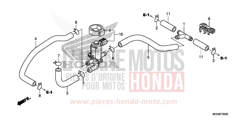 AIR INJECTION CONTROL VALVE for VFR1200X Dual Clutch PEARL COSMIC BLACK (NHA64) from 2014